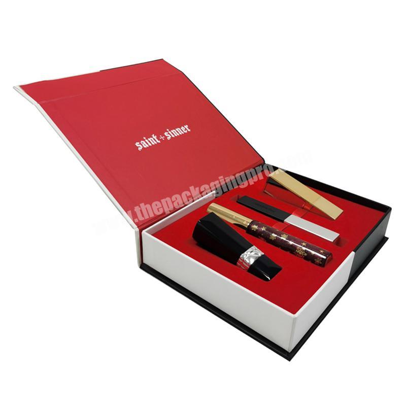 Cute Perfume Craft Paper Foldable Card Grand Makeup Lipstick Lipgloss Wedding Favors Lip Gloss Gift Paper Box For Christmas