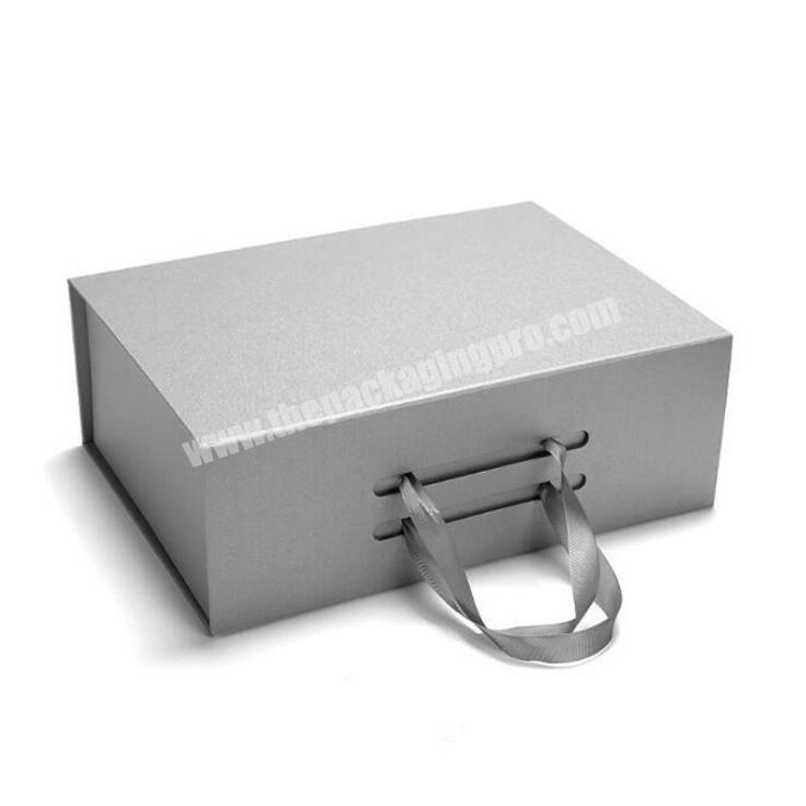 Diy A3 Ecologic Ecofriendly Gray Magnetic Card Gift Box Shallow Packaging
