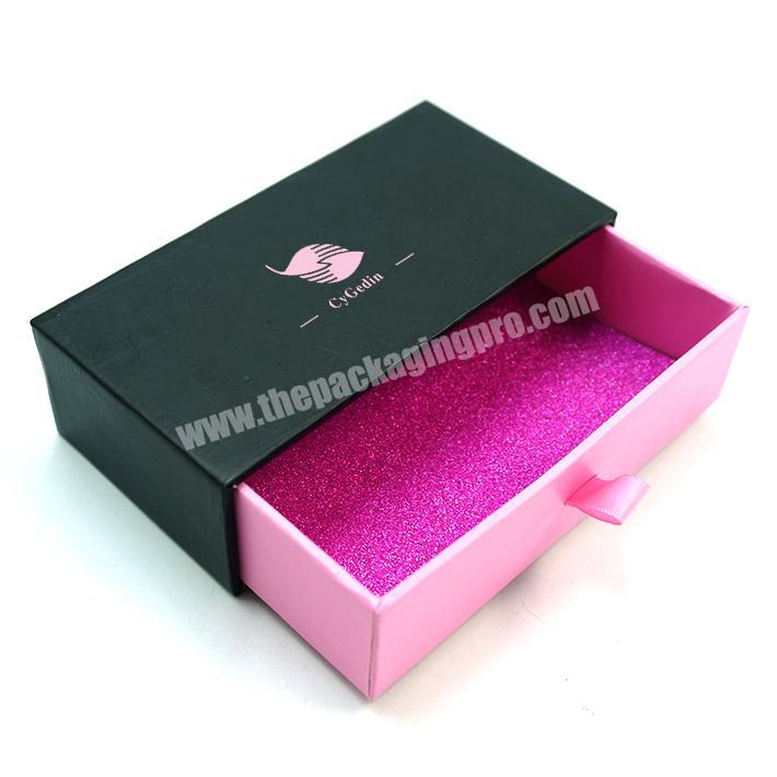 Drawer Packing Gift Box Customized Creative Printing Pink Gift Packaging Logo for Jewelry Paperboard Recyclable Accept Custom