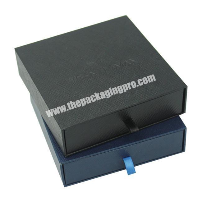 Eco friendly exquisite low price kraft paper drawer wig custom logo jewelry packaging box black