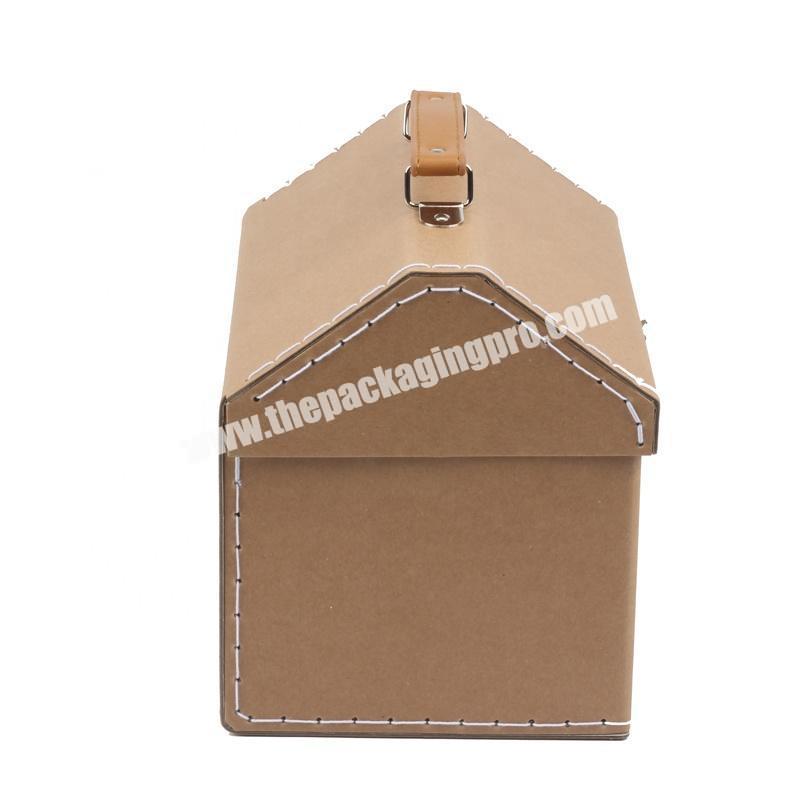 Custom house shaped packaging box ECO paper suitcase luxury suitcase box toy story mini suitcase manufacturer