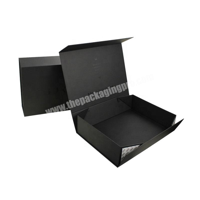 Excellent Handcraft Black Collapsible Storage Portable Folding Gift Box With Packaging Carry Bag