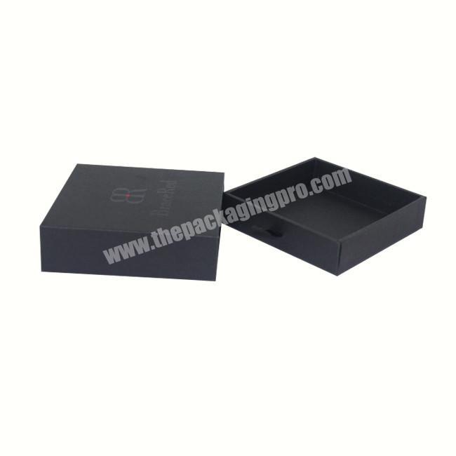 Factory Custom Made Cardboard Printing Matte Black Sliding T-Shirt Boxes