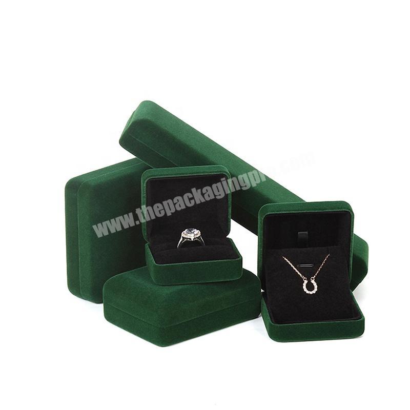 Factory Custom  superior quality  Velvet Ring jewellery Box for set gifts packaging