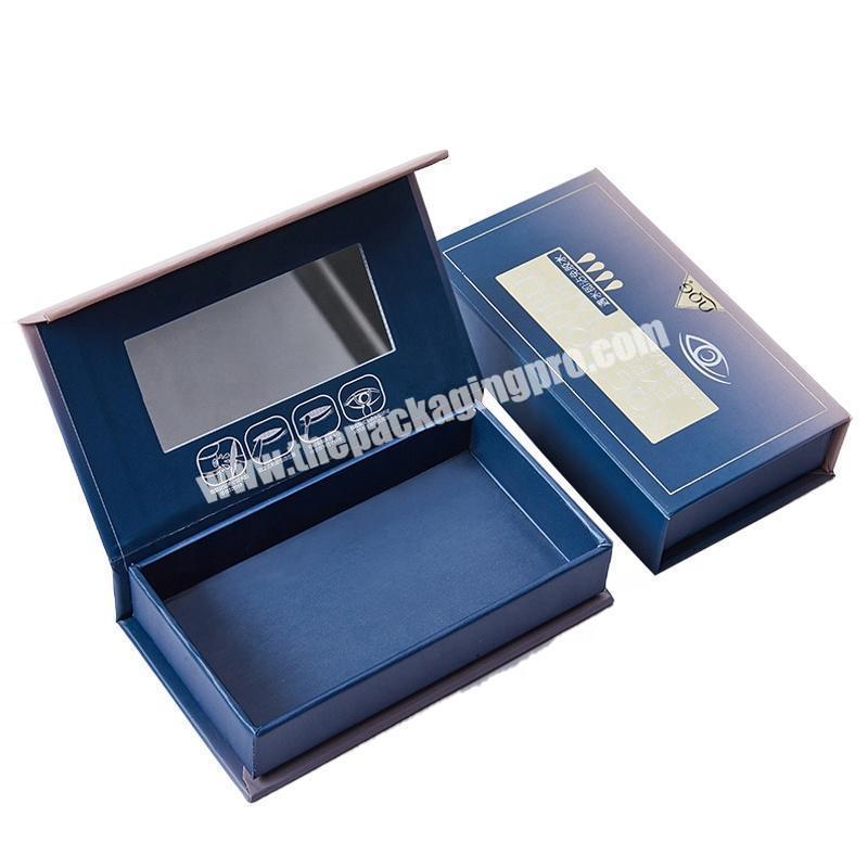 Factory Luxury OEM Logo Printing Magnetic Eyelash Boxes with Mirror Empty Cardboard Packaging Custom Lash Box