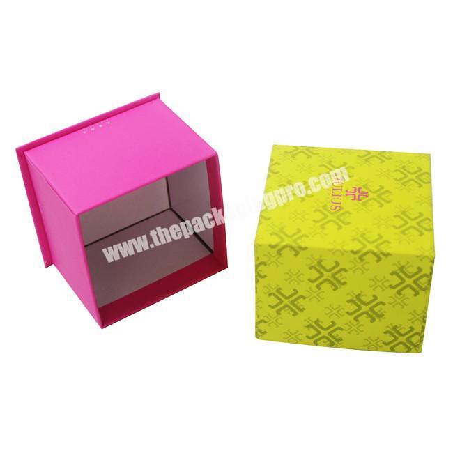 Fancy Cardboard Paper Square Candle Packaging Top and Bottom Gift Box