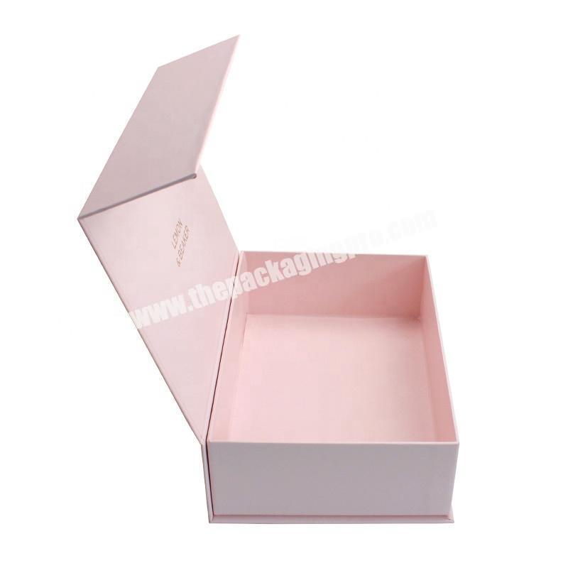 Pink Packaging Paper Magnetic Box Custom Logo Cardboard Book Shape Cardboard Magnet Boxes For Gifts