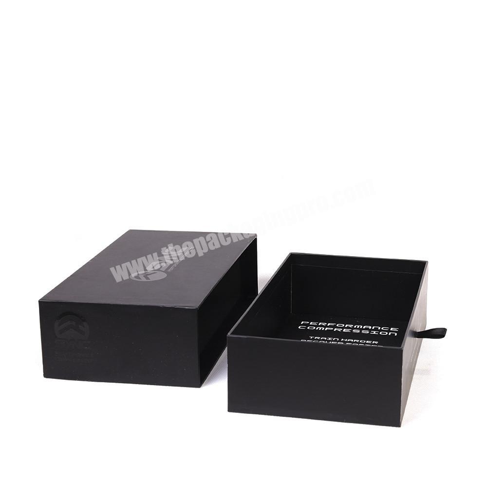 Flat Pack Decorative Custom Made Cardboard Waterproof Sliding Shoe Boxes With Logo Pull Out Cardboard Drawer Gift Box