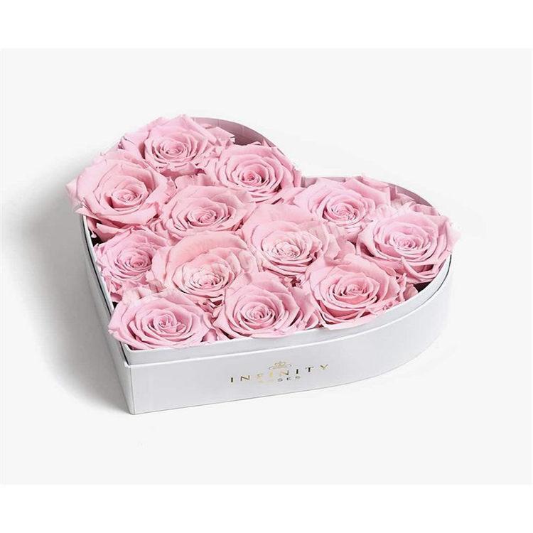Flower Heart Shape High End Gift Box With Clear Window Lid