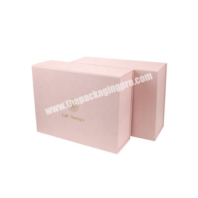 Hot Sale Magnet Rose Gold Magnetic Cardboard Gift Box Paper Folding Packing Boxes For Clothes