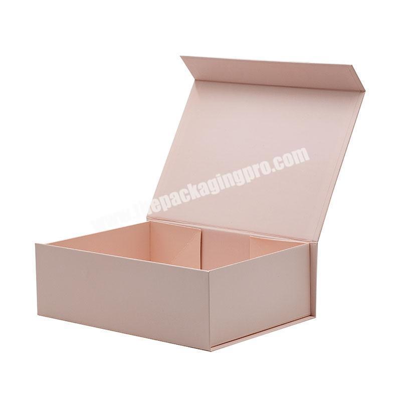 Folding flat magnetic closure rigid luxury apparel gift wrapping hamper box for dress