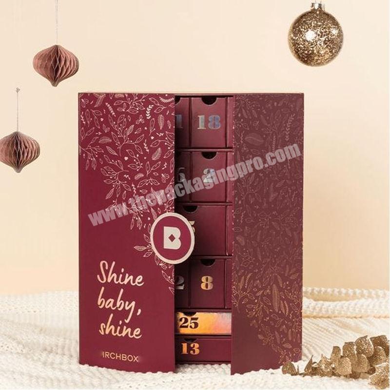 For Gift custom picture advent calendar box popular beauty advent calendar box advent calendar chocolate box factory