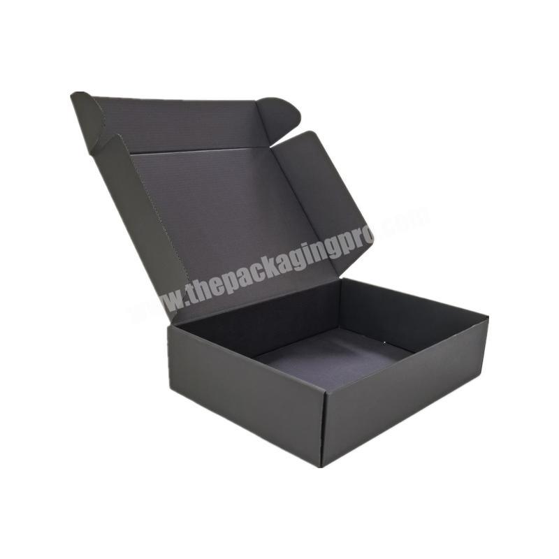 Free Sample Corrugated Shipping Boxes Custom Size Package Black Shipping Paper Boxes Custom Logo