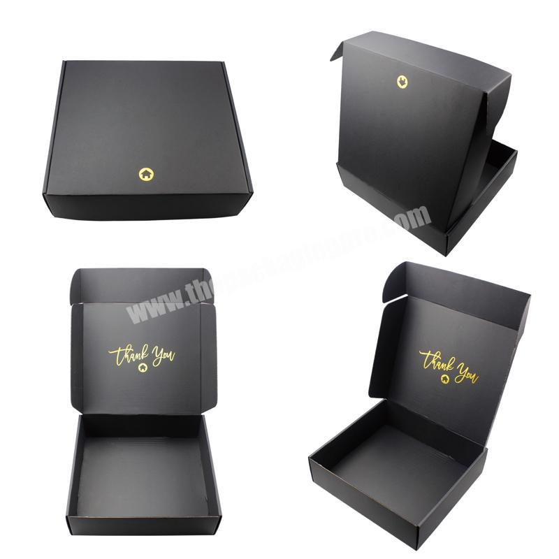 Free Sample Custom Black Color Printing With Hot Stamping Logo Corrugated Paper Mailer Box
