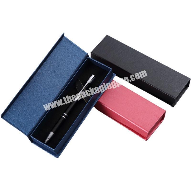 Free Sample Customized Logo Rectangle Magnetic Pen Cardboard Paper Box factory