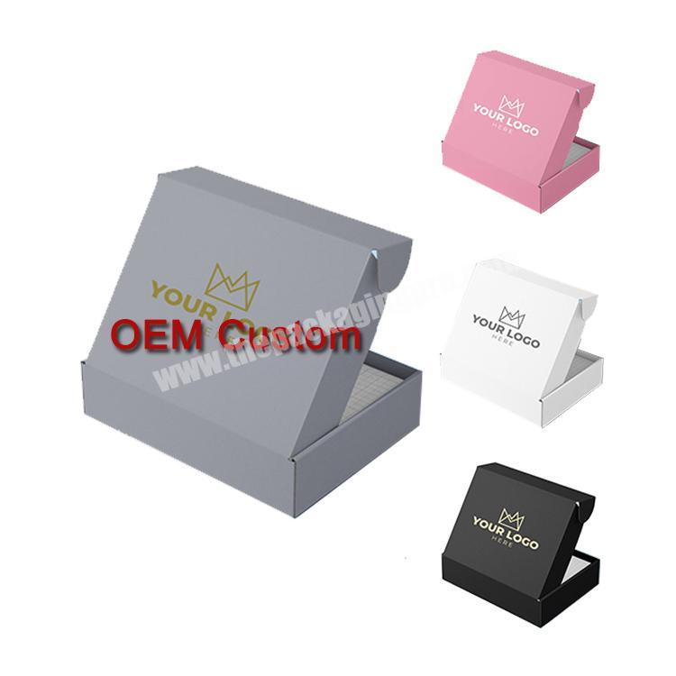 Free Sample Hot Sale Cardboard Paper Packaging Box Customized Clothing Hat Shipping Box With Logo Print