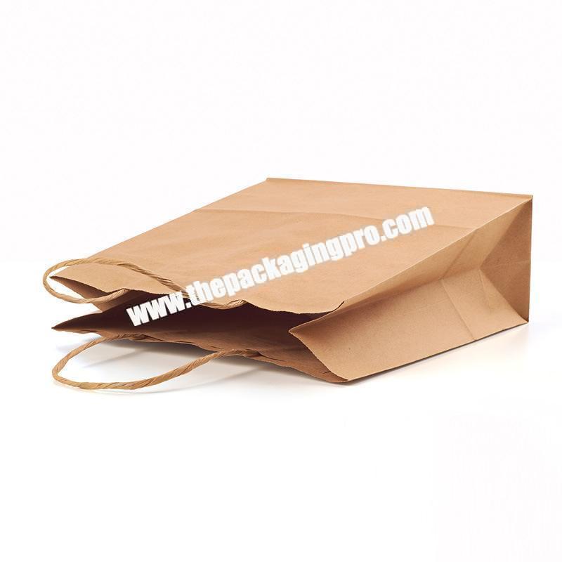 Free Sample Kraft Paper Bag Takeout Packaging Handheld Paper Bag Custom Clothing Shopping Milk Tea Packaging Bag Custom Logo
