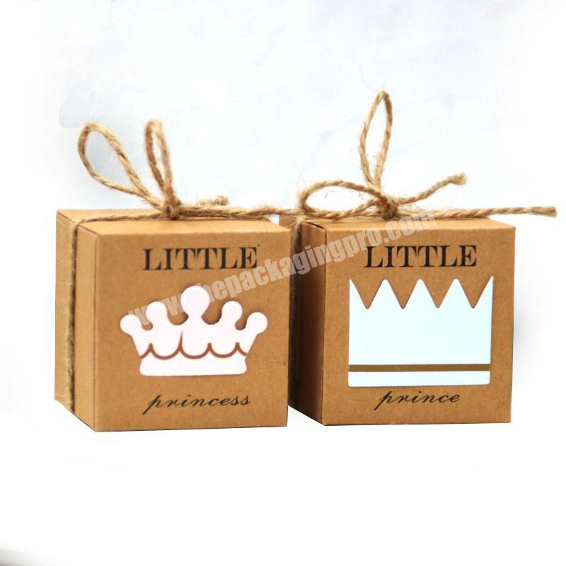 Gift Box Kraft Paper Candy Dragee Box Wedding Favors Baby Shower Decoration Boy Girl Gender Reveal Birthday Party Supplies