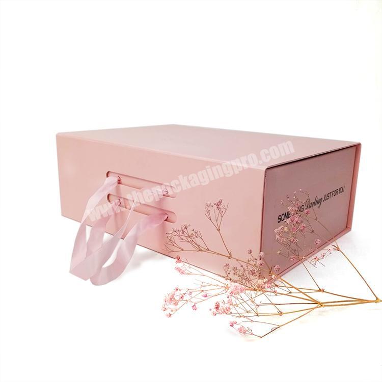 Gift Boxes With Magnetic Lid And Ribbon Fancy Kraft Paper Magnetic Gift Box With Ribbon Magnetic Gift Box With Ribbon
