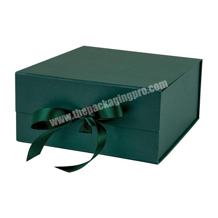 Green Double Door Opening Mid Autumn Moon Cake Gift Box With Magnetic