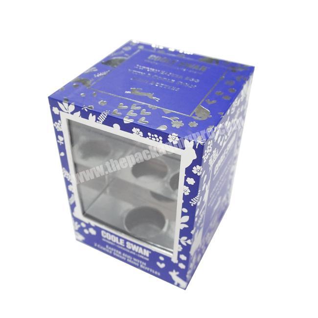 Guangzhou 4 Pack Beer Carrier Giftbox 15ml Champagne Bottle Cardboard Paper Dividers Packaging Gift Box With Window
