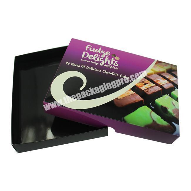HS Wholesale Cheap High Quality Order Color Printed Chocolate Paper Box With Paper Tray & Logo