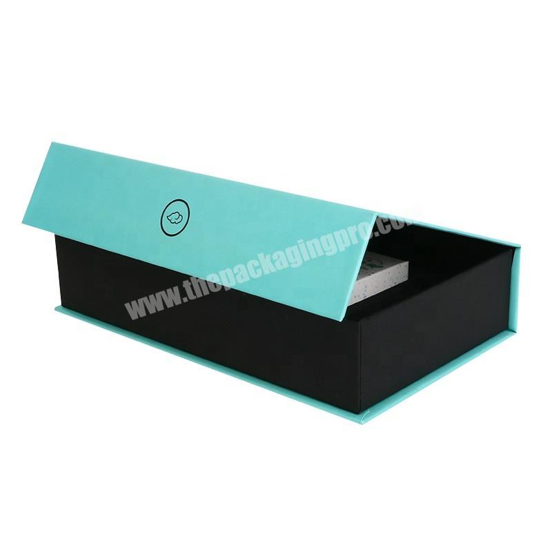 Flap Lid Packaging Cardboard Bespoke Custom Magnetic Closure Gift Box with UV logo