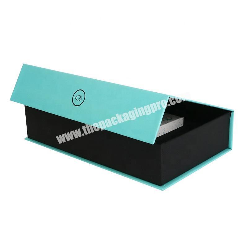 Handmade Fully Protective Matt Black UV logo Paper Cardboard Packaging Box With Foam Sponge Insert