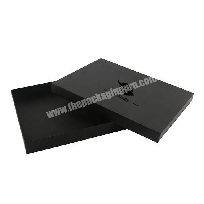 Hard Cardboard Black Gift Box UV Spot Hot Stamping Box Matte Black Match Box