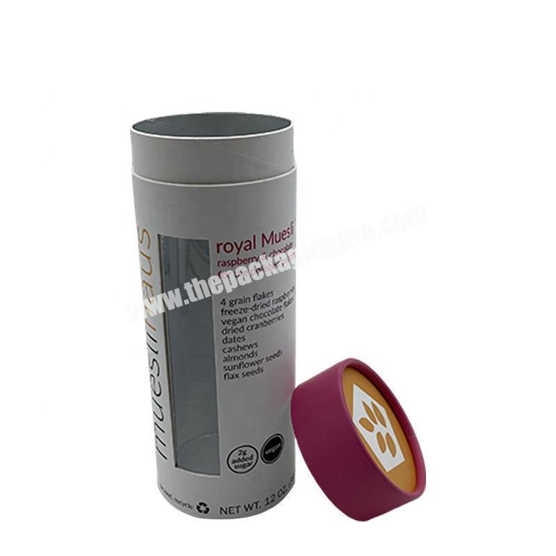High Quality Big Round Boxes PVC Window Tube Cardboard Packaging Custom Cylinder Box with Windows