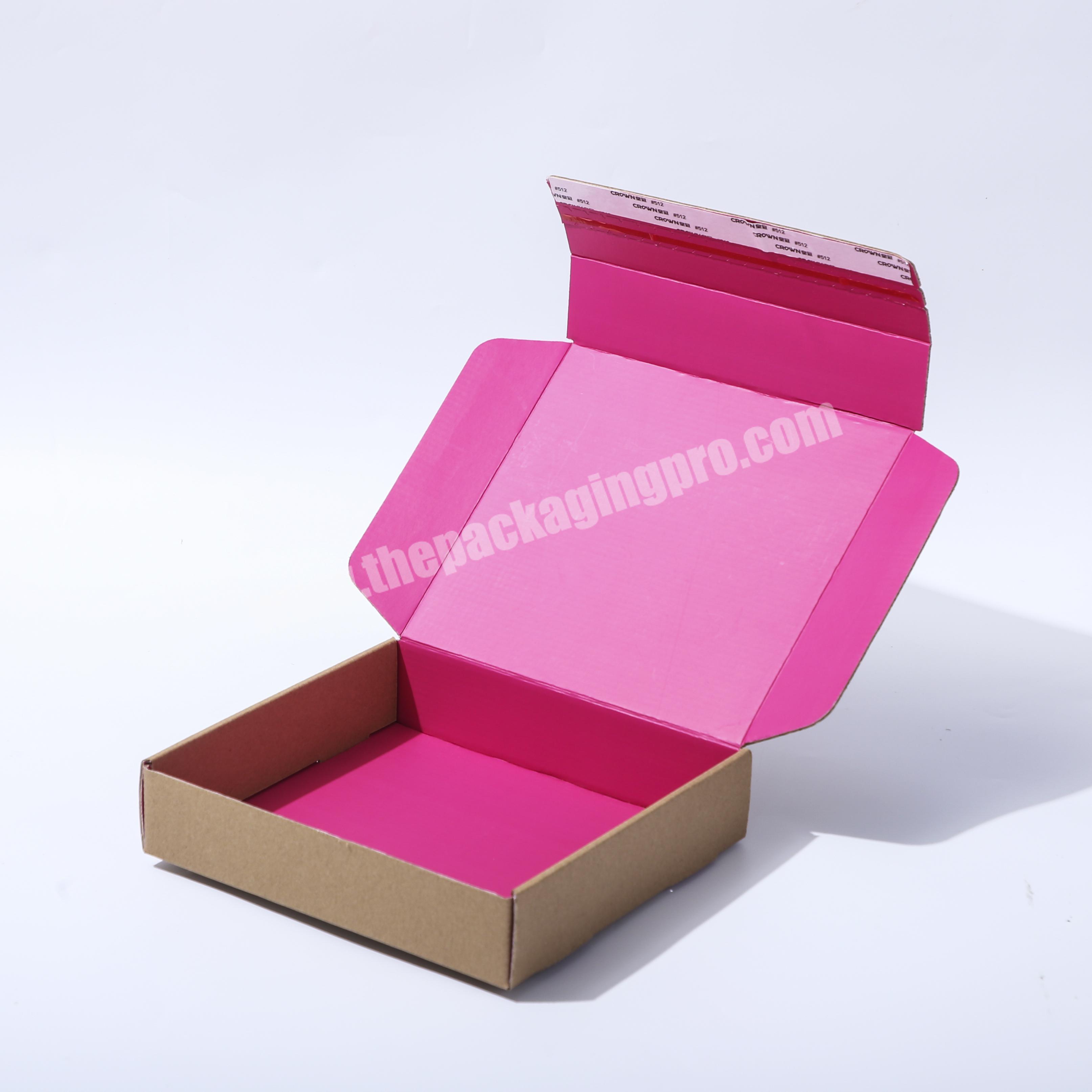 High Quality Corrugated Custom Logo Packaging Box Easy Tear Strip Corrugated  Mailing Box Kraft Paper Box