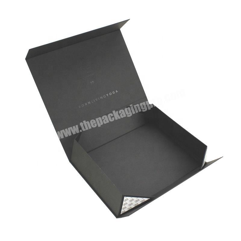High Quality Custom Magnet Black Gift Box Foldable Magnetic Gift Box Large Square Packaging Flat Folding Boxes