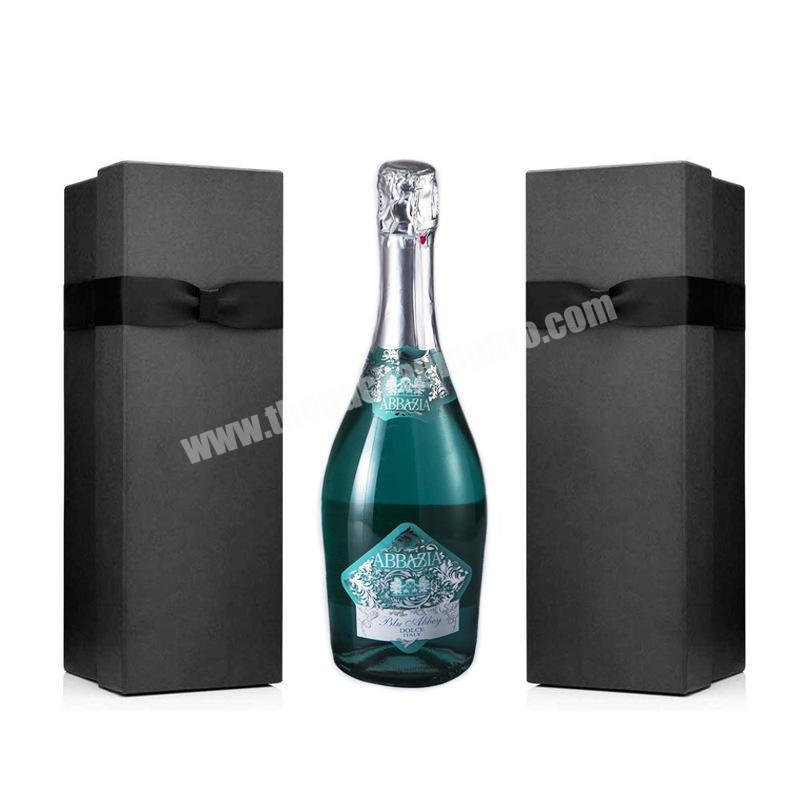 High Quality Custom black Luxury Cardboard Premium champagne packaging Gift Boxes for wine