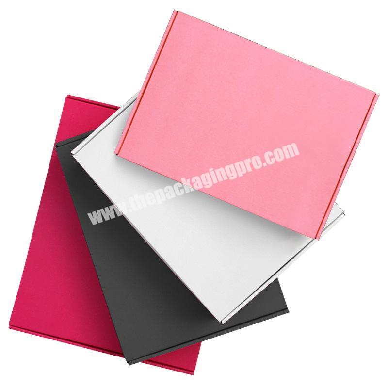High Quality Customized Different Sizes Logo Printing Corrugated Packaging Box Widely Used  Clothing Shoes Wigs Gift