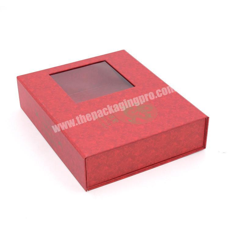 High Quality Food Mini Small Textured Cover Wrapped Wholesale Corrugated Paper For Gift Box With Clear Pvc Window
