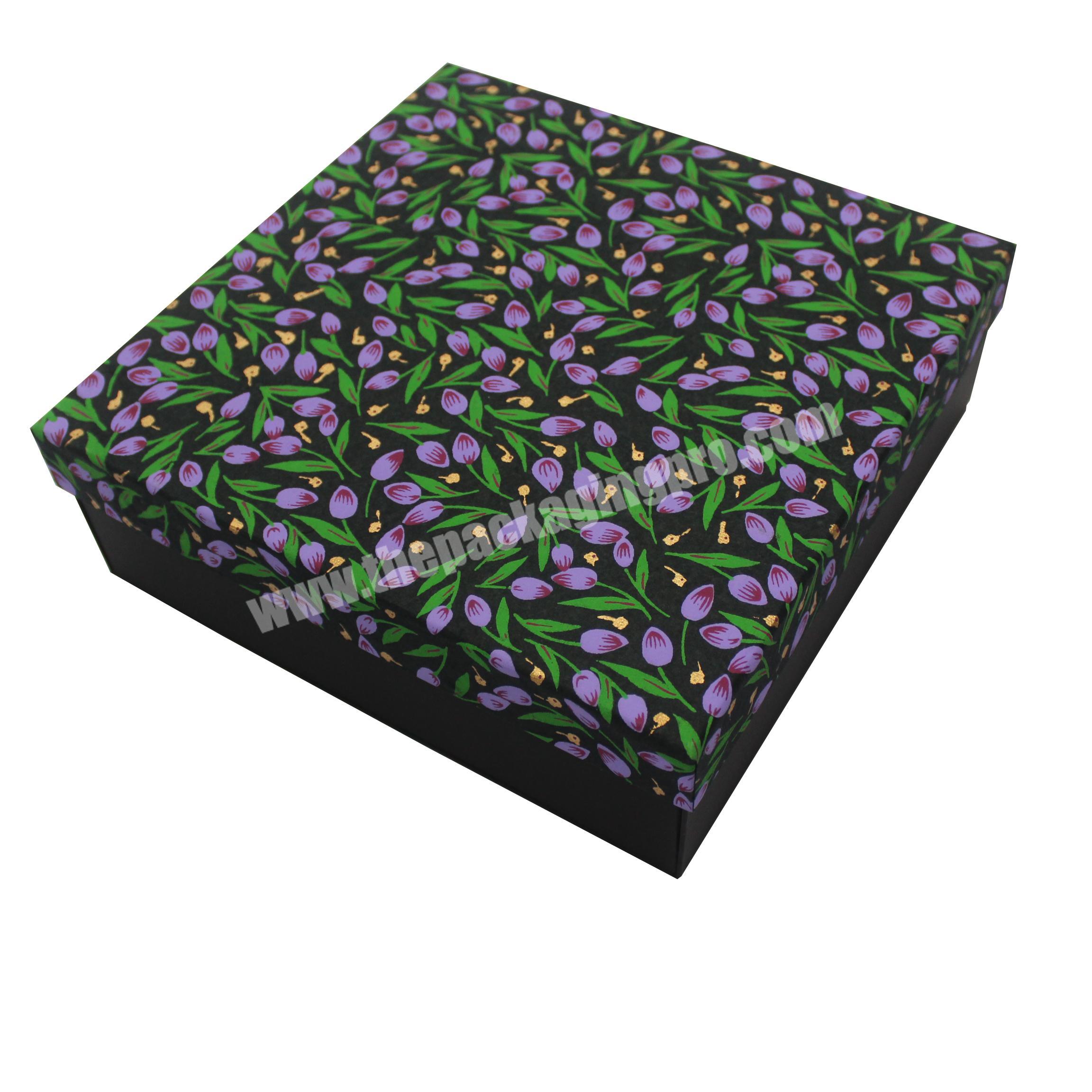 High Quality Wholesale Black Storage Box Foldable Fabric Magnetic Packaging Paper Gift Box