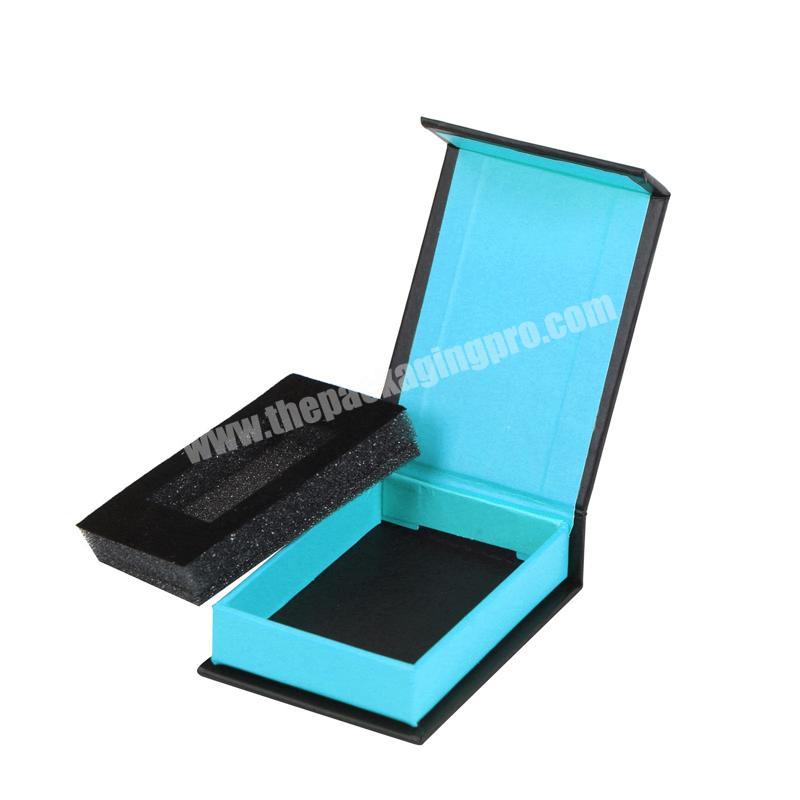 High Quality custom magnetic cardboard electronic wireless earbuds kit packaging gift box with die cut out foam