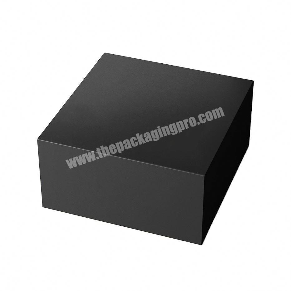 High-end Design Logo Custom Black box packaging Art Paper Board Gift Package Foldable Paper Boxes
