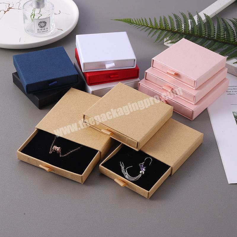 High end eco friendly custom logo paper cardboard ring necklace bracelet earring jewellery drawer storage boxes packaging manufacturer