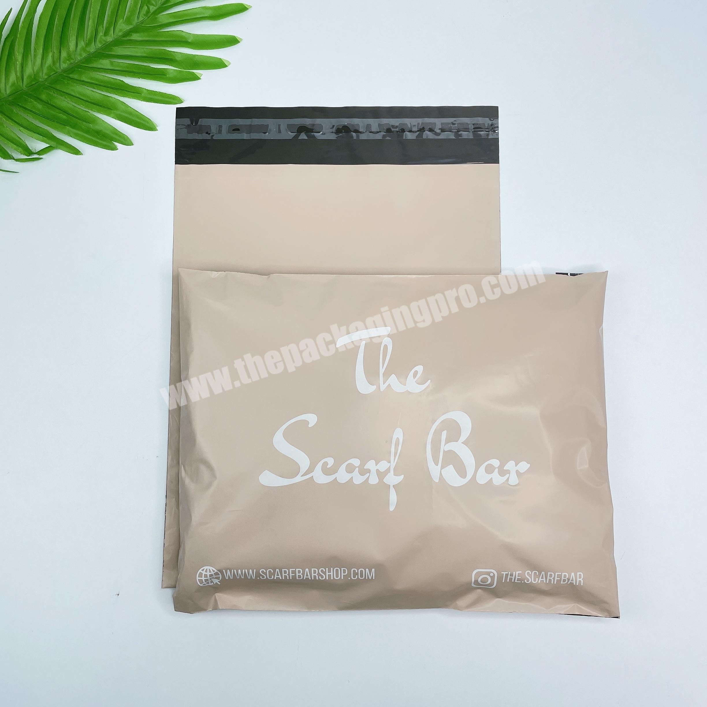 High quality biodegradable custom logo printed strong apricot poly mailer package shipping mailing bags for bikini dresses