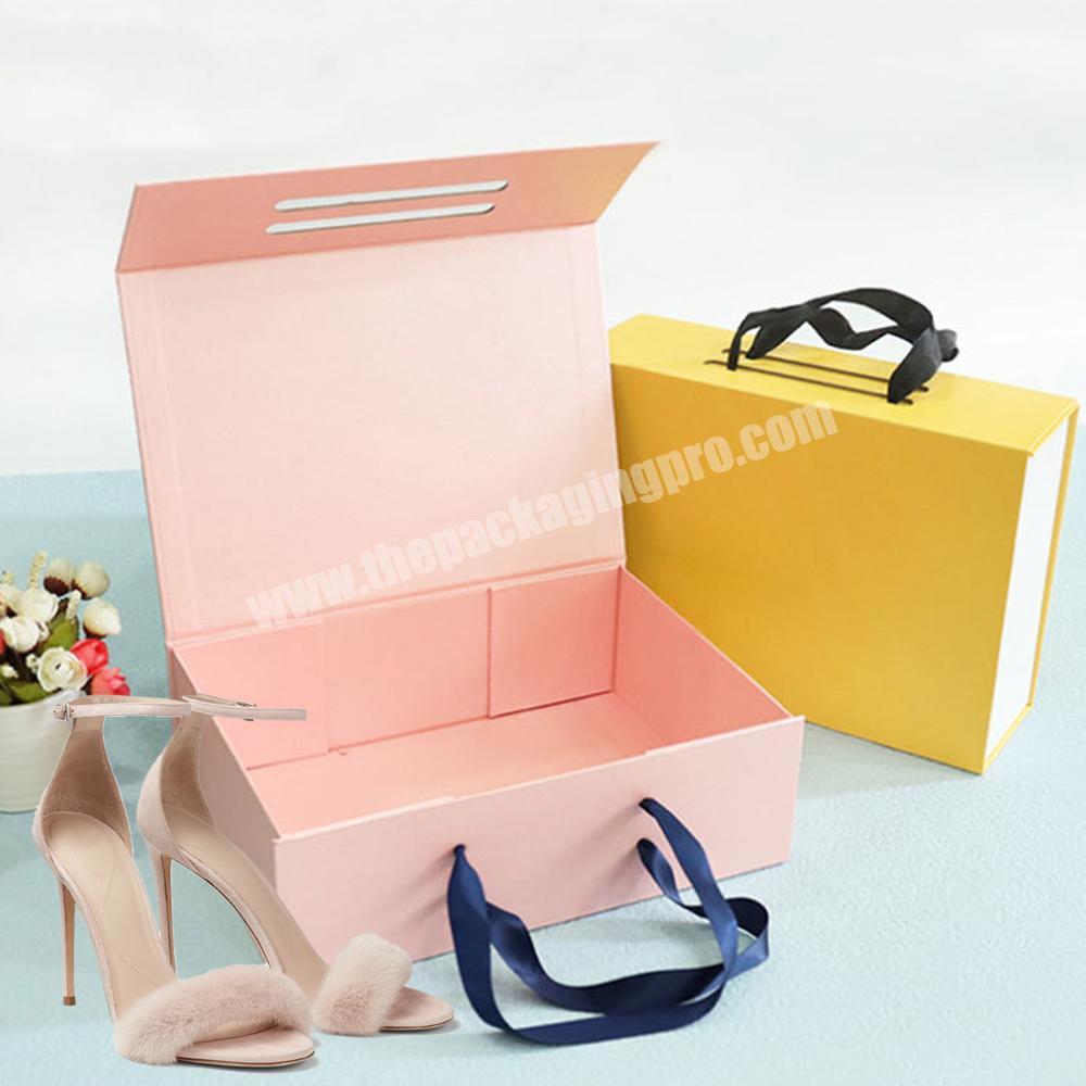 Factory Direct High Quality China Wholesale Clear Window Paper Shoe Box  Eco-friendly Safety Storage Shoe Box With Ribbon Handle $0.1 from Yum Tin  Box (Manufactory) Co., Ltd