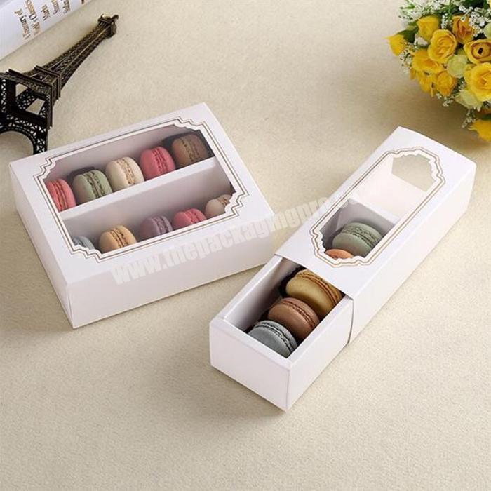 High quality eco recycle macaron box wholesale cookies packaging for macarons package box custom macaron boxes