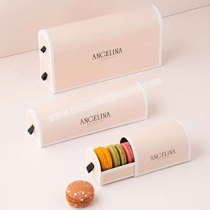 personalize High quality eco recycle macaron box wholesale cookies packaging for macarons package box custom macaron boxes