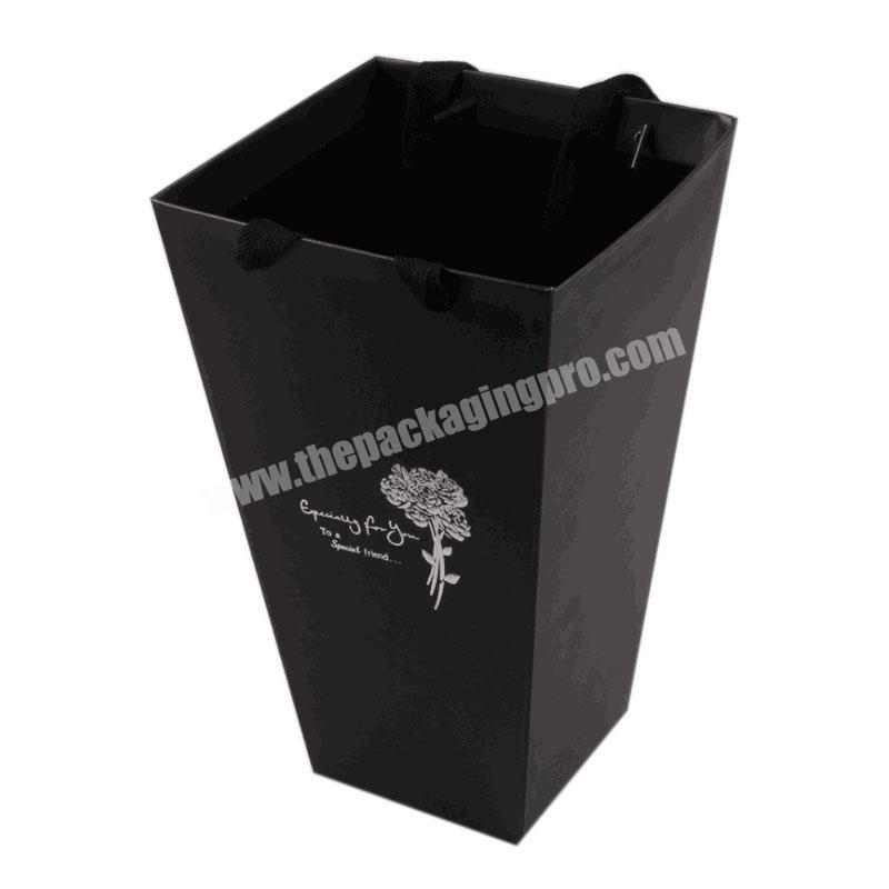 High quality exquisite ladder shaped portable customized logo and color flower gift box