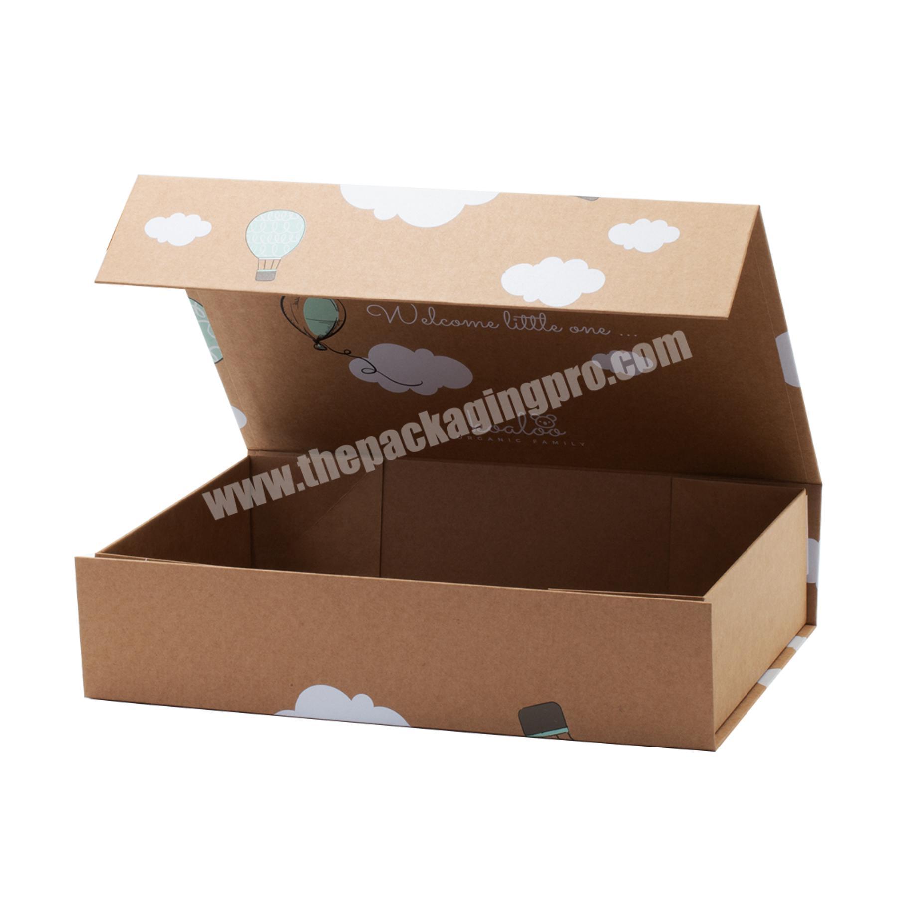 High quality low moq custom folding gift box fancy printing kraft paper packaging box for toy gift magnetic closure rigid box