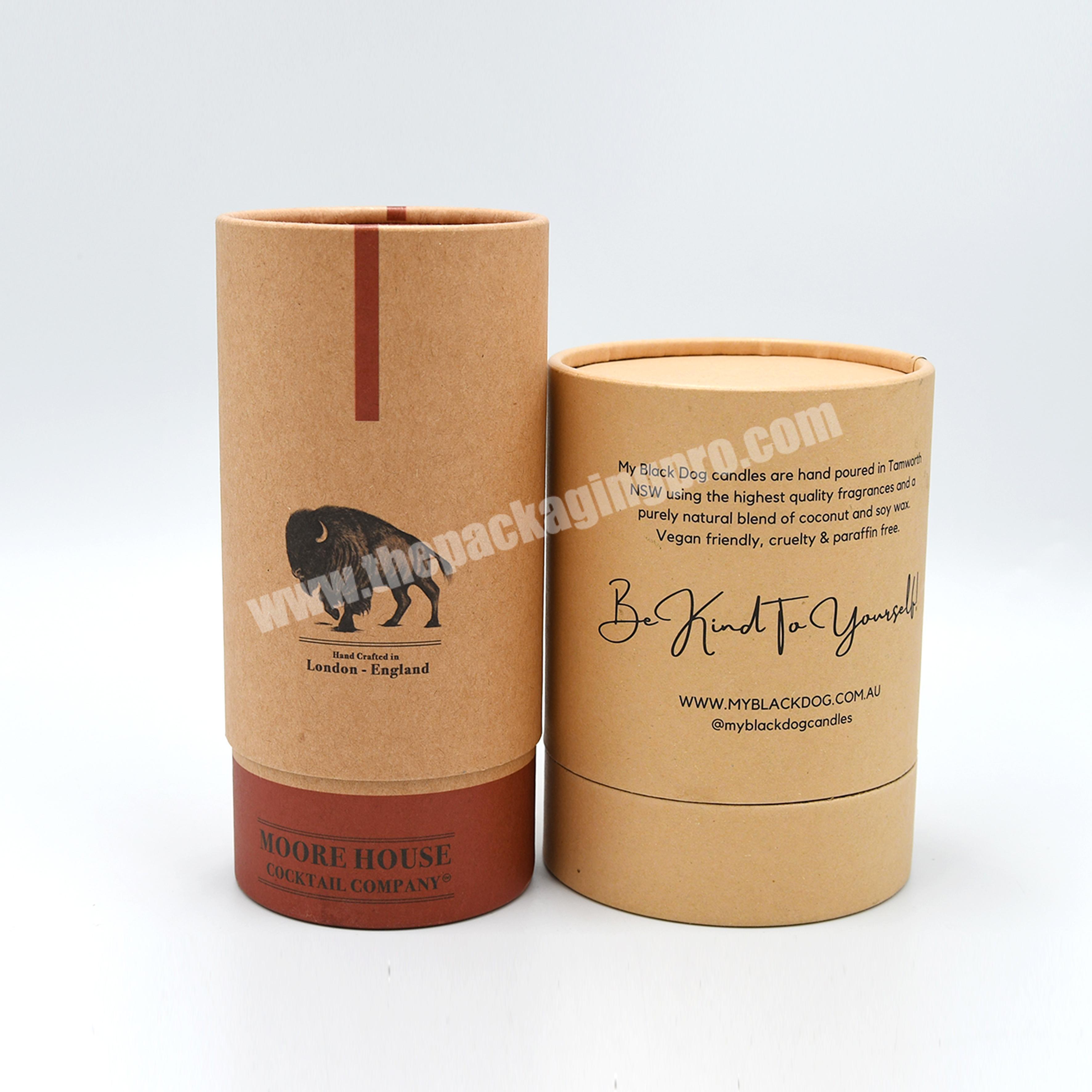 High quality offset round kraft tube box packaging with rolled edge for dropper bottle