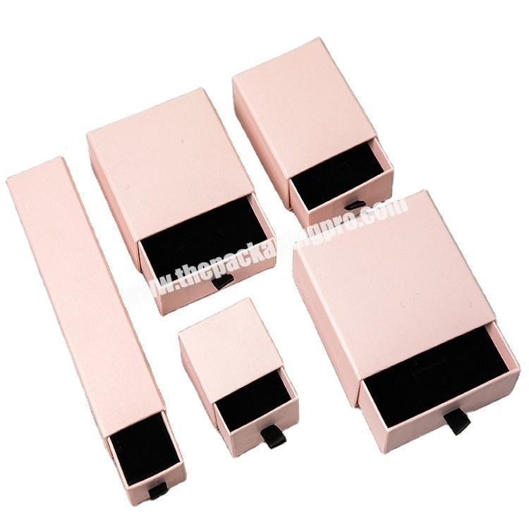 High quality paper Pink boxes for jewelry gift packaging