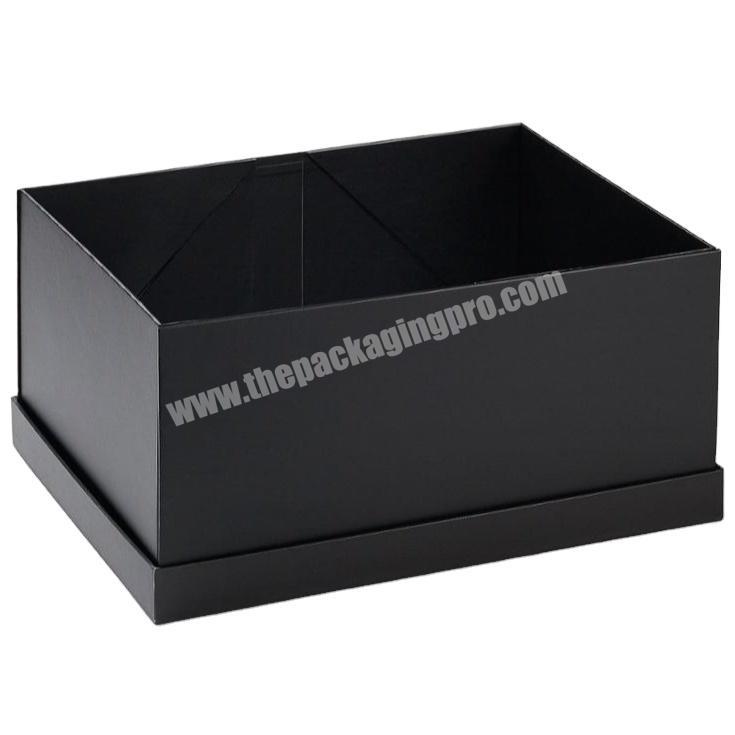 High quality square black handmade matte laminated glossy gift packaging paper shoe box