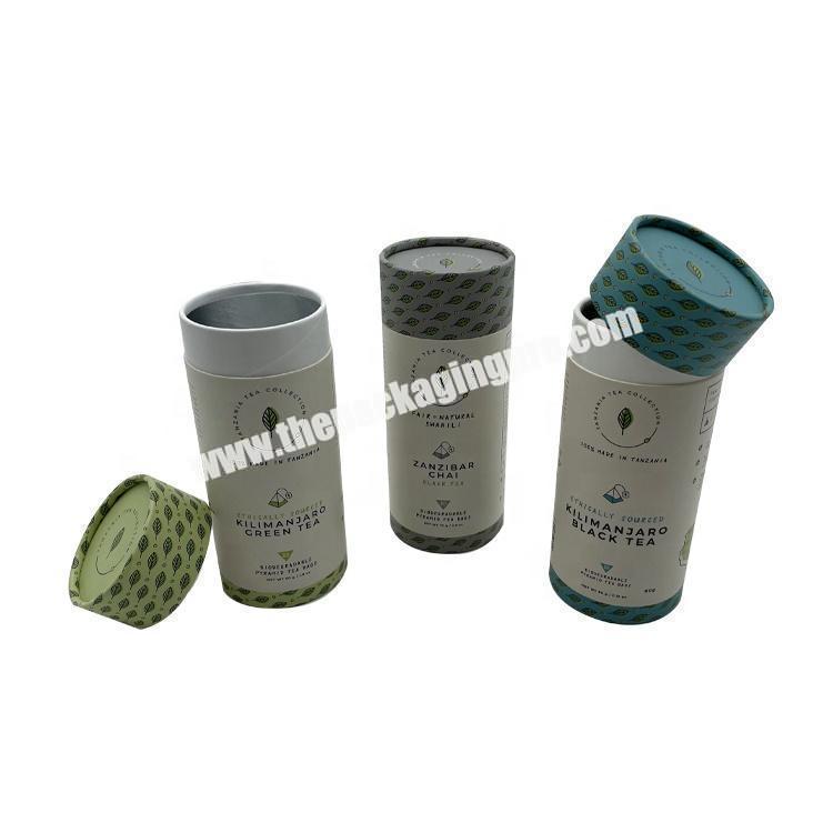 High Quality OEM Gift Cylinder Round Cardboard Packaging Honey Coffee Tube Box Recycled Food Grade Material Custom Tea Box