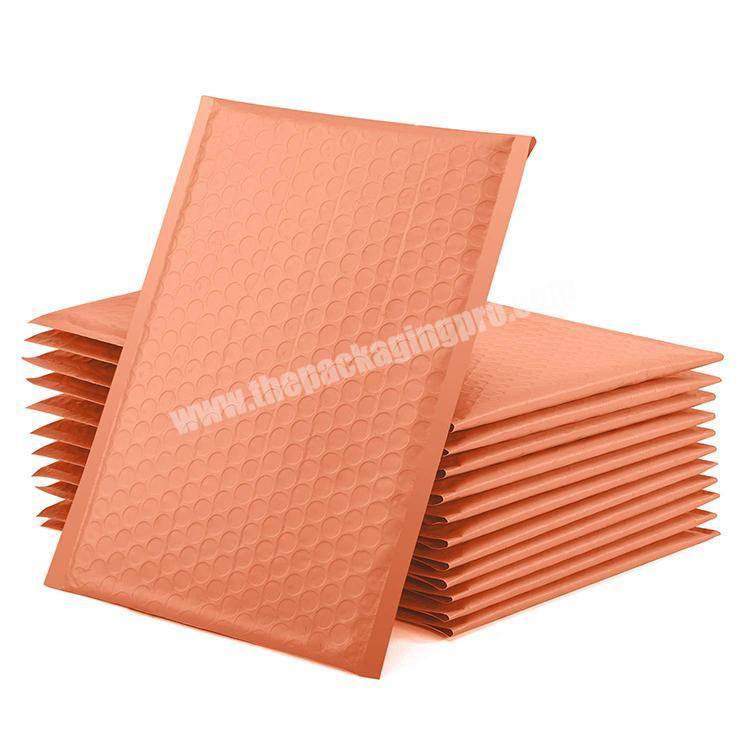 Hot Sale Premium Co-extruded Custom Orange Plastic Poly Bubble Mailers Mail Bags Padded Envelopes Shipping Bags Suppliers